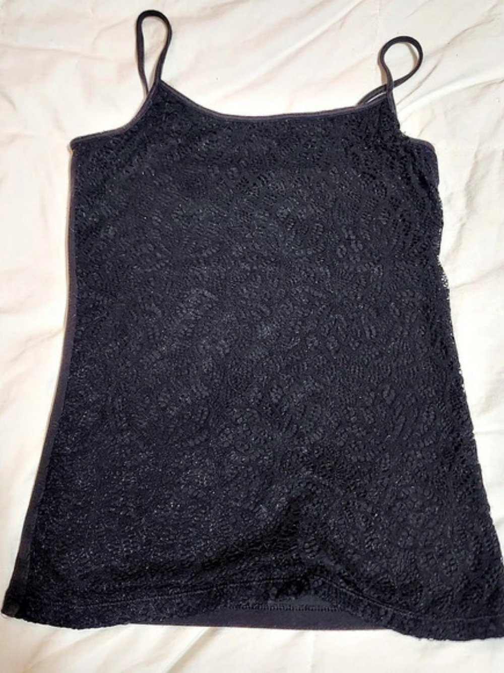 Aeropostale Favorite Cami Black Lace Cami Size Medium Like New